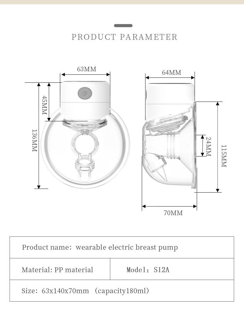 S12 Wearable Hands Free Breast Pump